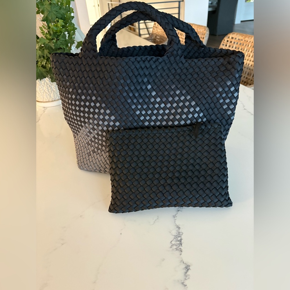 NAGHEDI Medium St. Barths Tote BASALT with pouch and dust bag.